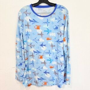 Little Sleepies Planes Long Sleeve Pajama Top Men’s Size Large